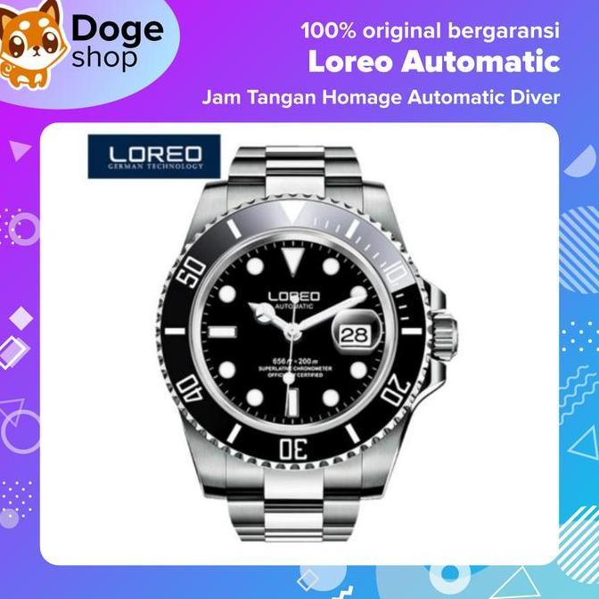 Promo Loreo Automatic Diver Watch Homage Jam Tangan Otomatis Seagull Movement Watch Sapphire Crystal