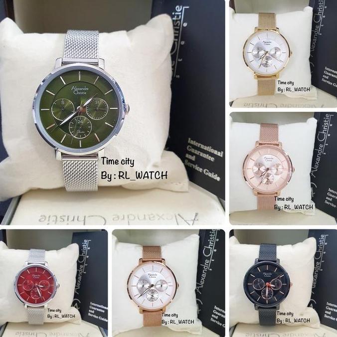 Promo Jam Wanita Alexandre Christie AC2870 Tali Pasir Analog Original COD
