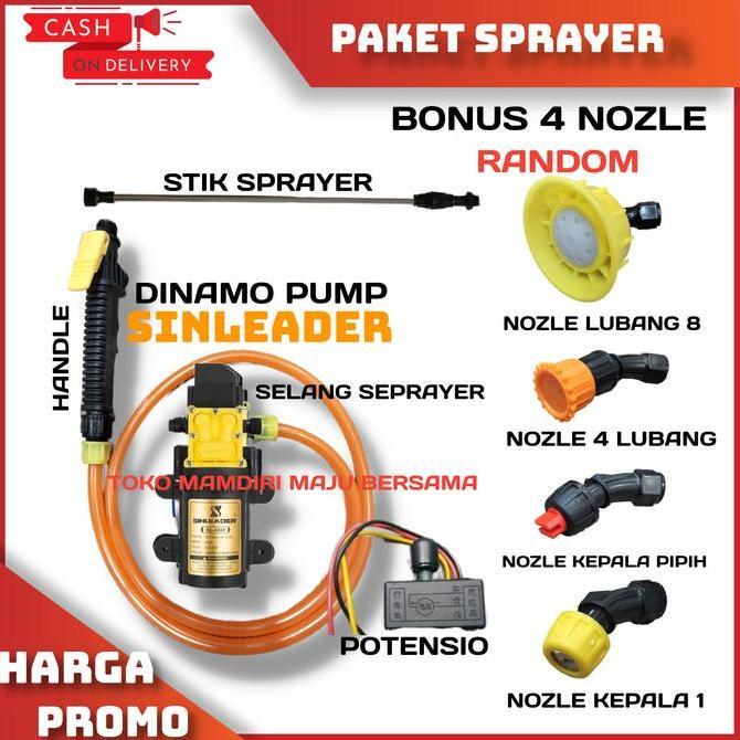 PAKET DINAMO SINLEADER SPRAYER ELEKTRIK / NOZZLE / SPRAYER PERTANIAN