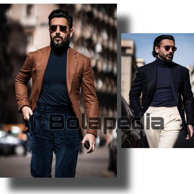 DR331 - TURTLENECK HITAM pria baju distro kerah tinggi hoodie Sweater polos