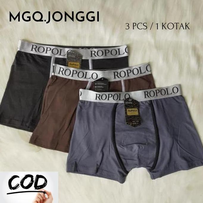 DF322 - [3pcs] BOXER R Opolo  Celana dalam pria boxer polyester | CD BOXER boxer  priamurah