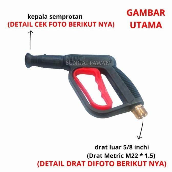 spray gun semprotan jet cleaner high pressure drat luar 5/8 inchi
