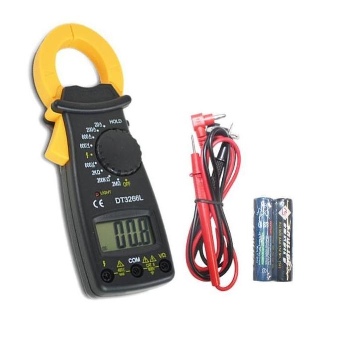 EELIC DCM-DT3226L Digital Clamp Meter DT-3266L AC / DC 600V Portable Tang Ampere multifungsi