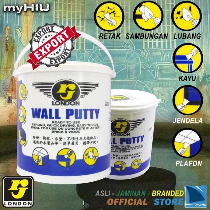 Plamir Tembok Dempul Kayu Asbes Gypsum Bata GRC 5 kg RJ LONDON GOL