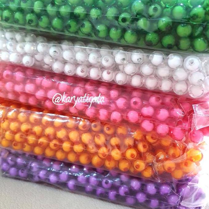 Mote Akrilik Bulat Transparan / Mote Akrilik Isi (450 gram)