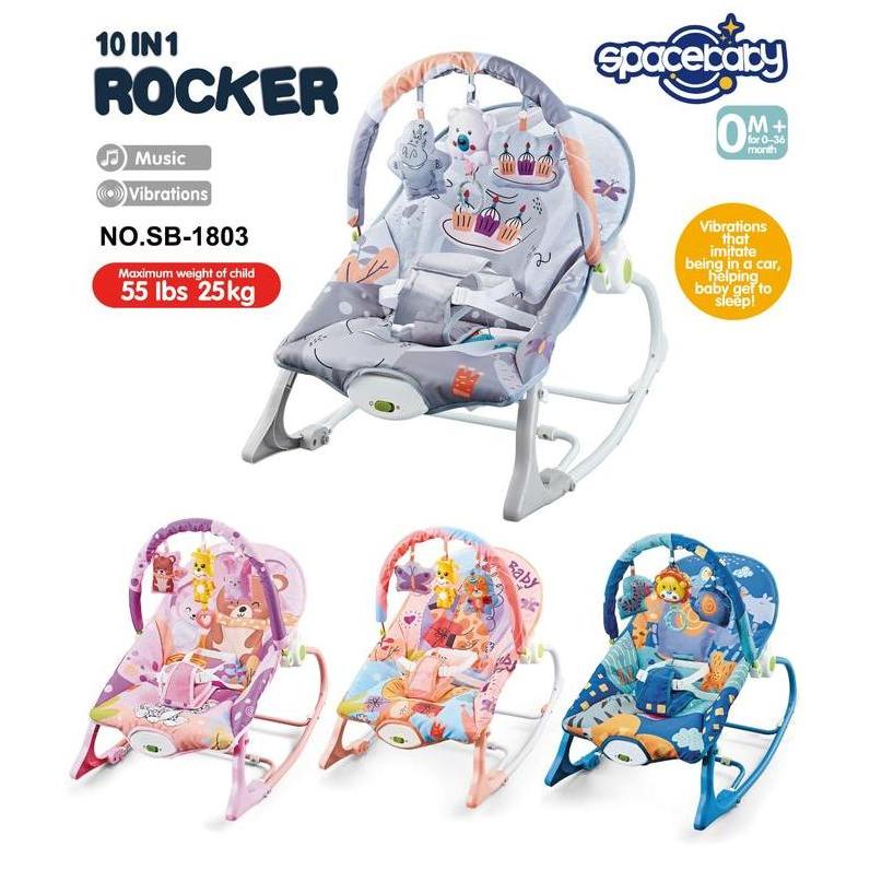 Spacebaby Bouncer Bayi 10In1 Sb-1703// Sb-1803 // Sb-1805 // Sb-1806 Ayunan Dengan Vibration & Musik