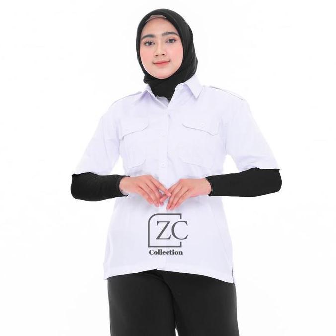 Kemeja putih dinas Wanita Baju Putih Pdh Pns Kemeja Pdh Lengan pendek