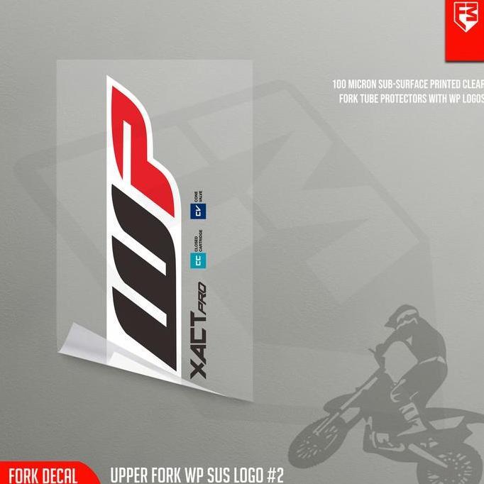 Upper Fork Decal Sticker USD WP 02 Clear shock crf klx wr155 ktm
