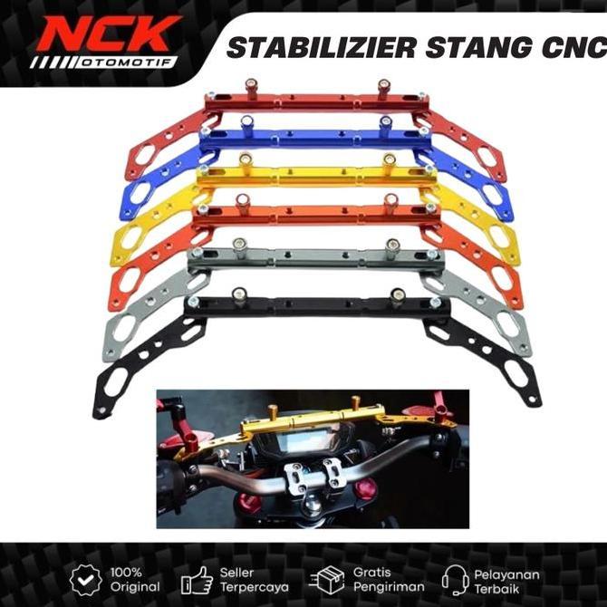 Stabilizer Palang Stang + Dudukan Lampu Tembak CNC Nmax Pcx Lexi X-Ride RX King BeatStreet Tiger Meg