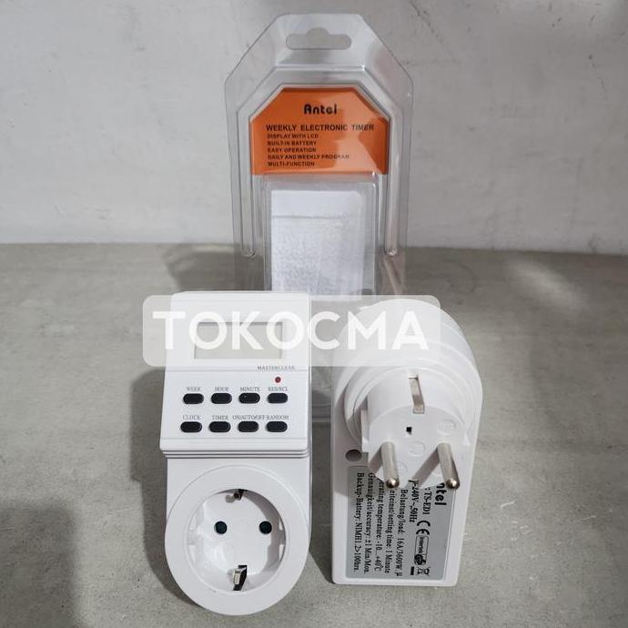 BEBAS ONGKIR - Timer Switch Digital/Stop Kontak Digital/Progamme Timer 24Hours Antel