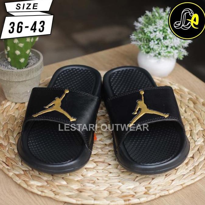 DS363 >> Sandal PRIA DAN WANITA JORDAN LOGO BIG SIZE UKURAN 36-43 Bahan Original Minisho Import Nyam