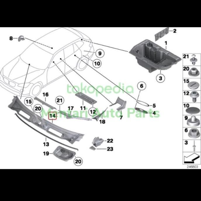 Grill Wiper Bmw X1 E84 Original Bmw  Sale