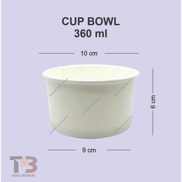 Cup Bowl 360ml 12oz Starpack / Paper Bowl 360ml 12oz / Mangkuk Kertas
