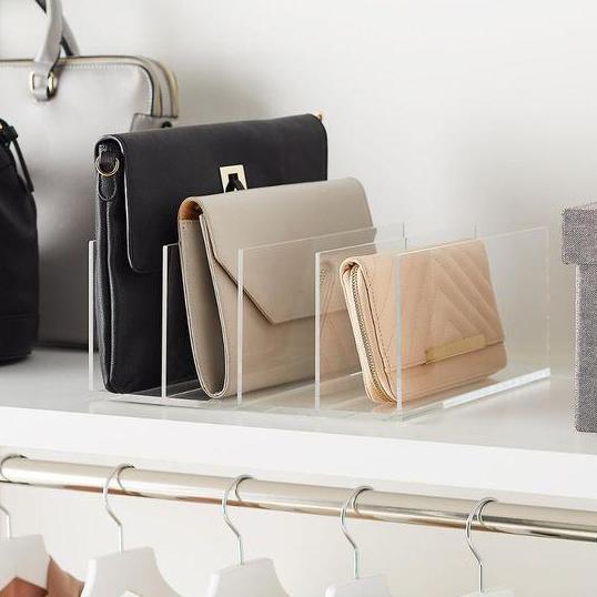 Akrilik Display Tas | Akrilik Tempat Tas | Akrilik Organizer Tas