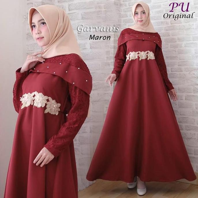 Terbaru Garvanis Syari Baju Pesta Gamis Lebaran Seragam Pengajian Grosir Maxidress Termurah
