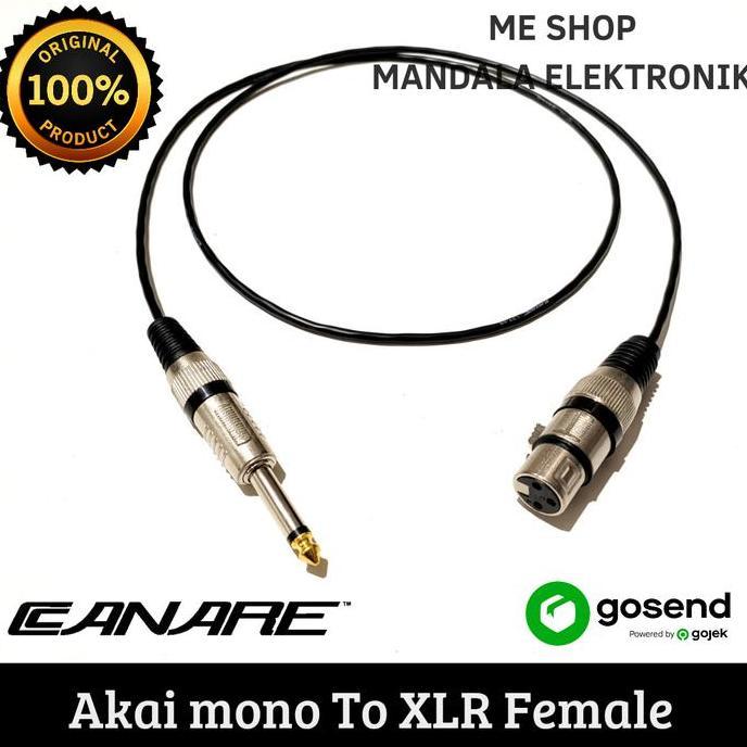 DA70 - kabel jack akai mono to xlr female kabel microphone bodi kecil