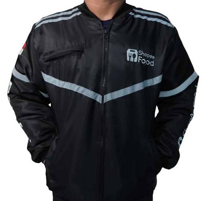 Jaket Bolak Balik Pria Jaket Bomber Hitam Oren Jaket 33 Food Bolak Balik Jaket Pria Driver Ojol