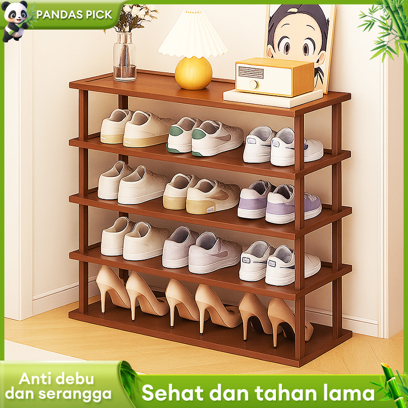Rak Sepatu Kayu Rak Kayu Susun Rak Sepatu Kecil Rak Sepatu Murah Sepatu Minimalis Serbaguna Aestheti