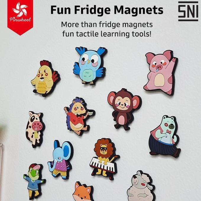 PinwheelToys Fun Fridge Magnet Kulkas Binatang Kartun Mainan Edukasi Anak RDN
