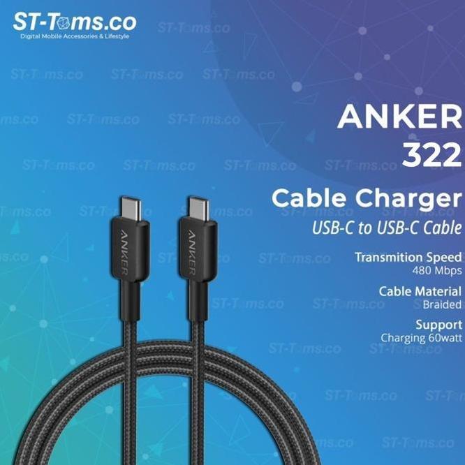 Anker 322 Kabel Charger Cable Charger Usbc To Usbc Cable Braided