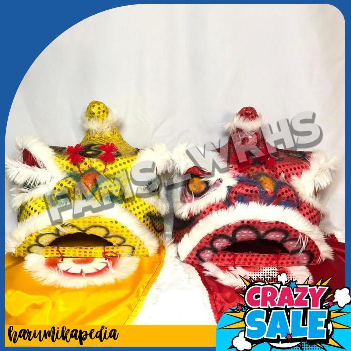 Barongsai Anak Dewasa Bahan Karton Tebal Kokoh Barongsai Kedip Br 1030