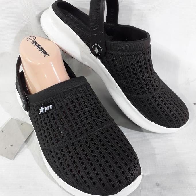 New  sepatu sandal karet pria merk ATT original abu