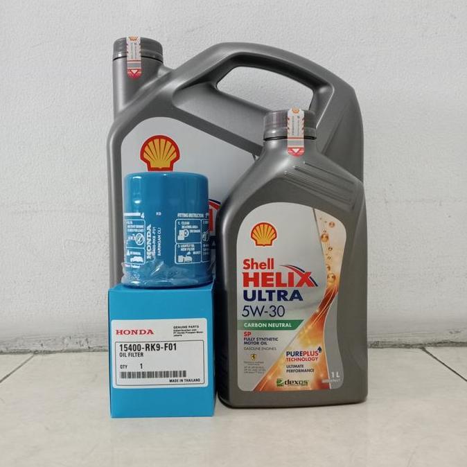 Bnr Paketan Oli Mesin Merk Shell 1 Gln 1 Liter N 1 Pc Filter Oli Honda
