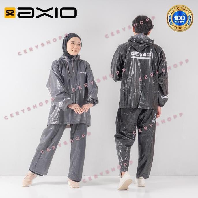 jas hujan axio karet carbon original [terbaik]