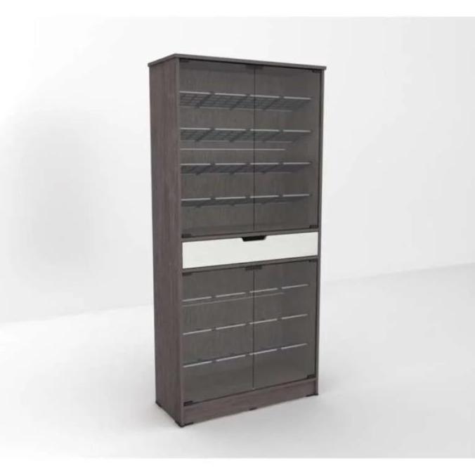 Ready stock Rak Sepatu besar lemari sepatu kaca bandung