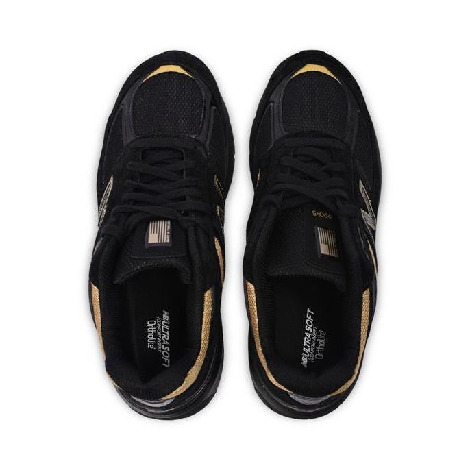 New  Sepatu New Balance 990 V5 Black Gold Made in USA 100% Original M990BH5