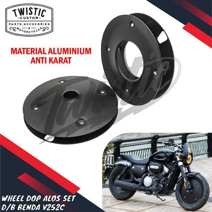 (Promo) Wheeldop Wheel Dop Alos Tutup Cover Velg Set Depan Belakang Motor Keeway Benda V252C V252 C 