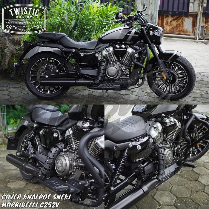 (Diskon) Cover Shield Pelindung Leher Pipa Knalpot Sneki Set Anti Panas Motor Morbidelli C252V C252 