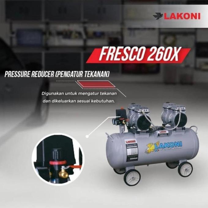 Promo Kompresor Silent Oilles 2 Hp Fresco 260 X Lakoni - Air Compressor Cod