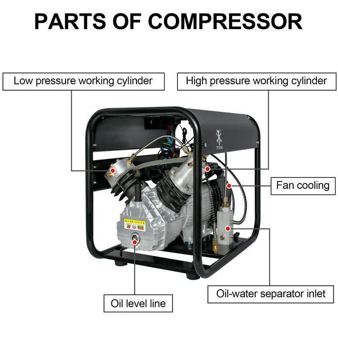 Promo Kompresor Pcp Tuxing 4500 Psi 300 Bar Autostop Untuk Scuba Diving Cod