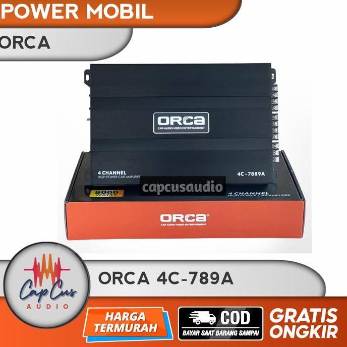 TERMURAH - POWER AMPLIFIER MOBIL 4 CHANNEL ORCA 4C-7889A / POWER MOBIL 4 CHANNEL