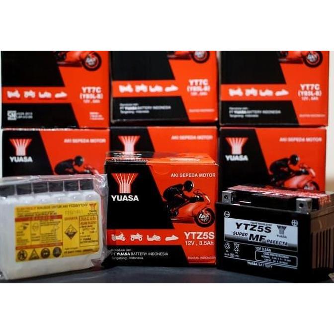 HARGA DISC - Aki motor Honda beat Carbu YTZ5S Yuasa aki kering