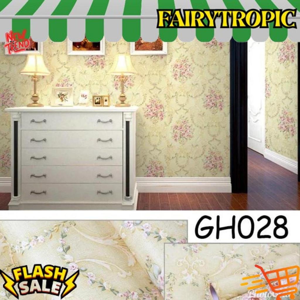 Termurah Wallpaper Dinding Motif Kitty Frozen Emboss Gelombang Alam Walpaper Dinding Ruang Tamu Kama