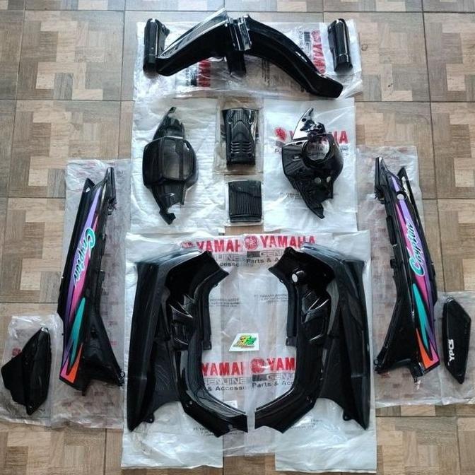 DAIKAKU Cover body bodi fullset halus crypton kripton full hitam yb original asli ygp nos