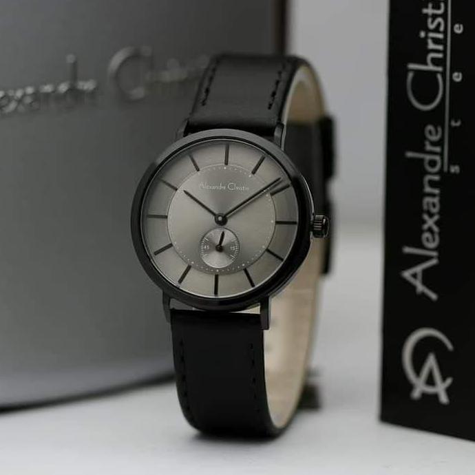 ALEXANDRE CHRISTIE AC8493 AC 8493 BLACK JAM TANGAN ORI