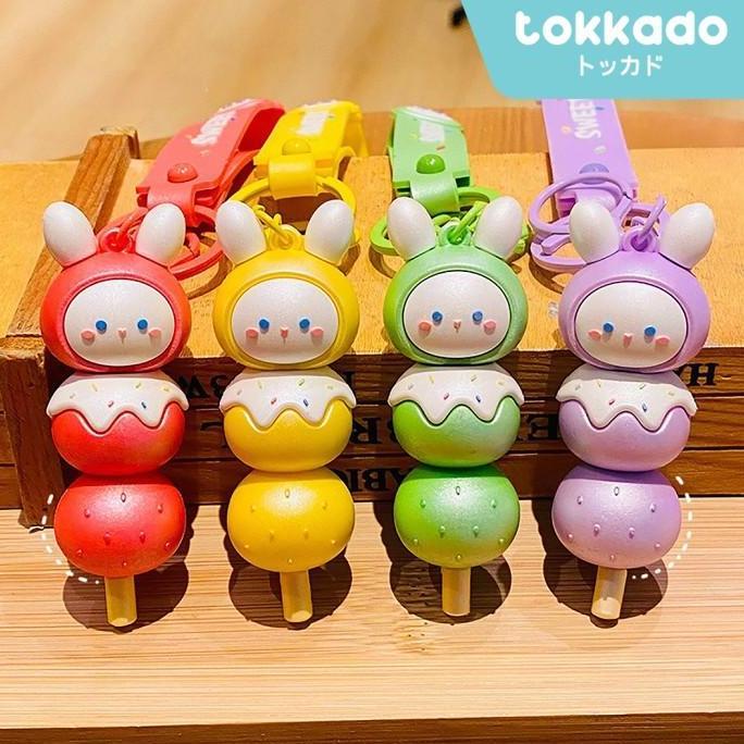 TOKKADO Dango Keychain Gantungan Kunci Kue Beras Snack Mochi Jepang Lucu
