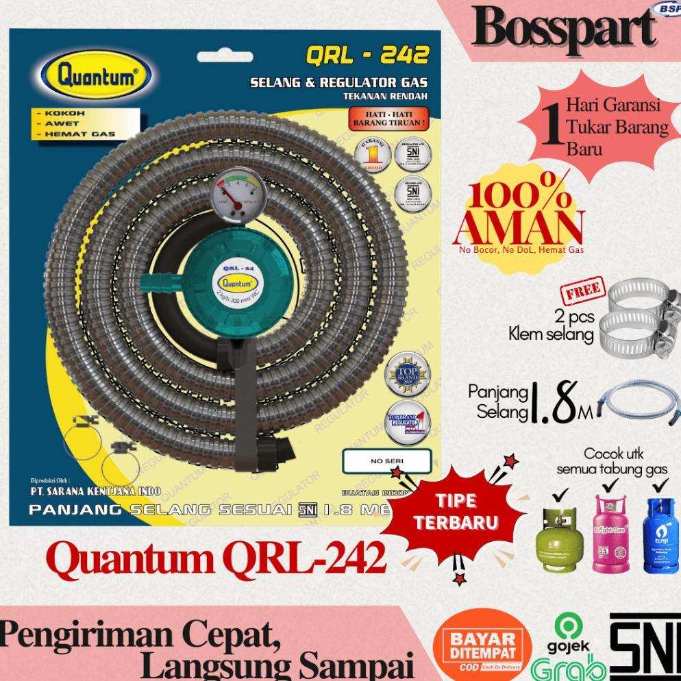 Quantum Regulator Selang Gas QRL-042 / QRL-142 / QRL-042 / Regulator Gas Quantum / Selang gas