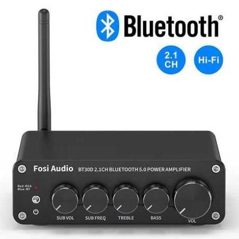 Fosi Audio BT30D Bluetooth 5.0 Amplifier 2.1 Bass Treble Control