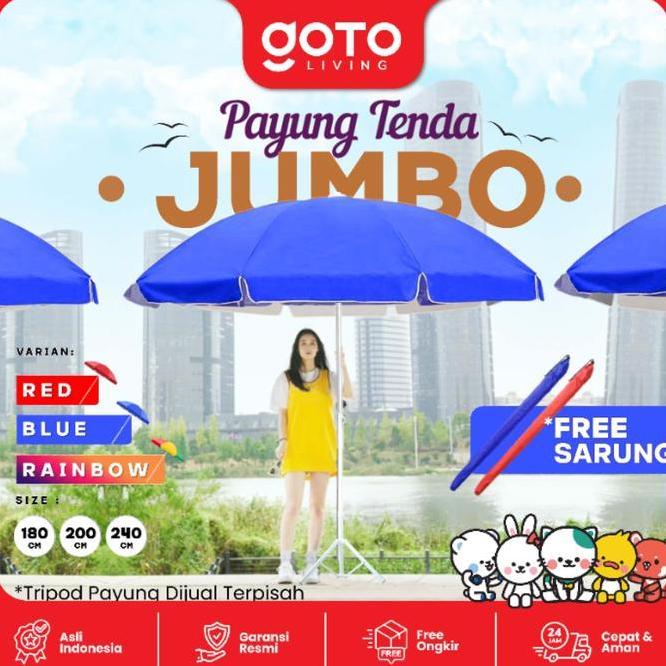 Goto [Cod] Sunflow Payung Tenda Jualan Pantai Cafe Outdoor Besar Jumbo