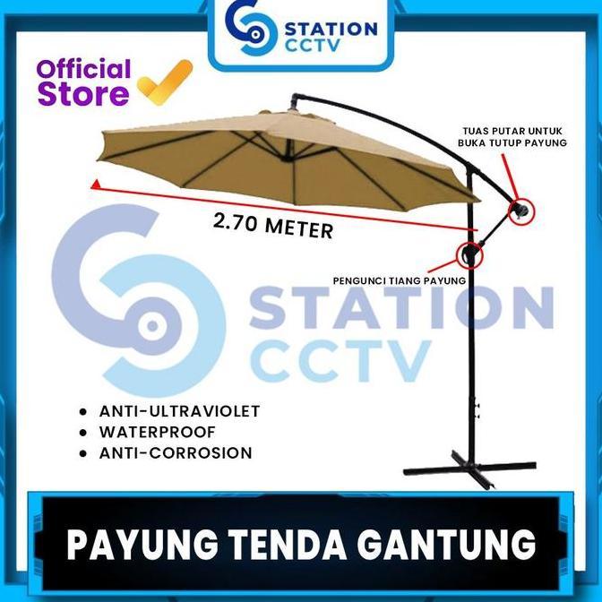 Tenda Payung Gantung 300Cm / Tenda Payung Tiang Samping