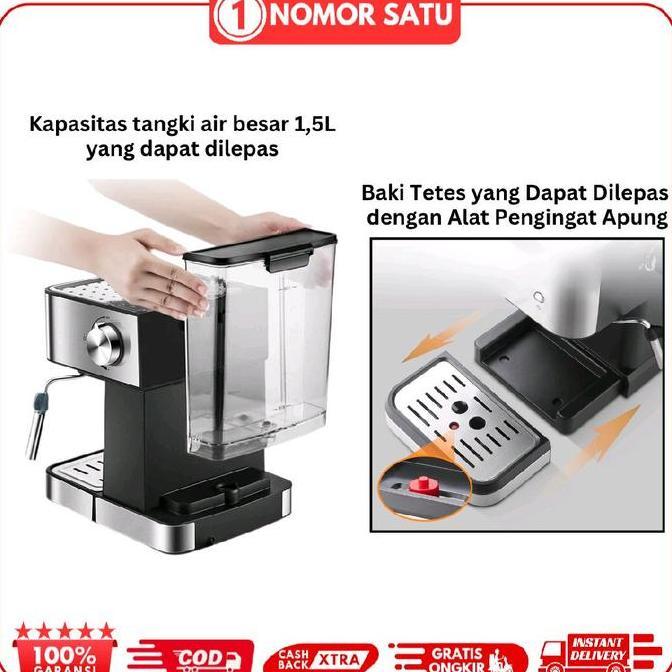 Mesin Kopi Dan Grinder Coffee Machine Espresso Lengkap
