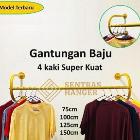 Gantungan Baju 4 Kaki Warna Gold Gantungan Gold Besi Pipa