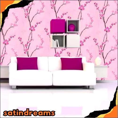 New Wallpaper Dinding Motif Kitty Frozen Emboss Gelombang Alam Walpaper Dinding Ruang Tamu Kamar Ana