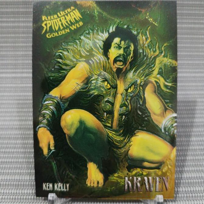 Fleer ultra spiderman golden web kraven (ken kelly)