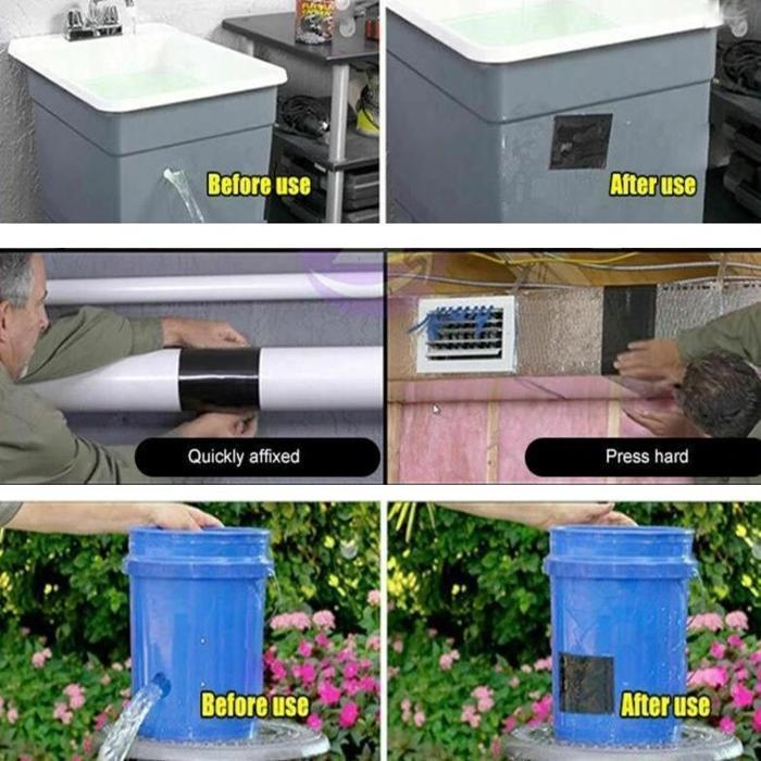 re-65 Lakban Aspal Hitam Tambal Talang Asbes Bocor - Lakban Karet Tambal Talang Air Bocor - Lakban P