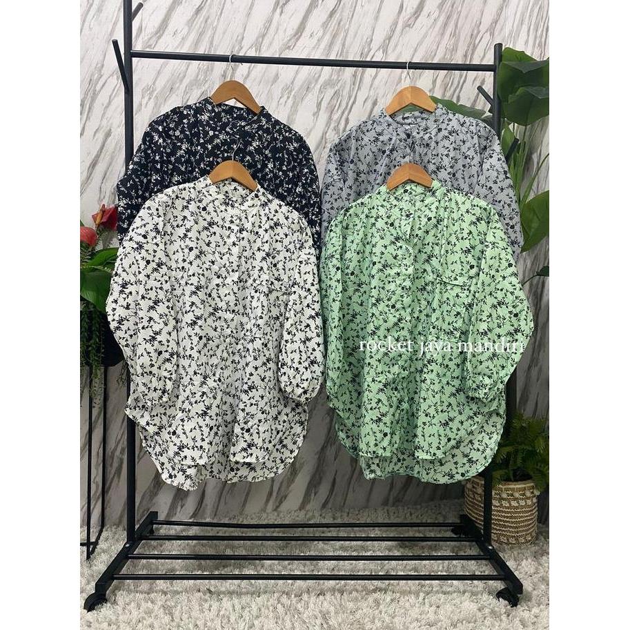 Rjm - Kemeja Chantika Motif Bunga Kecil TunikWanita